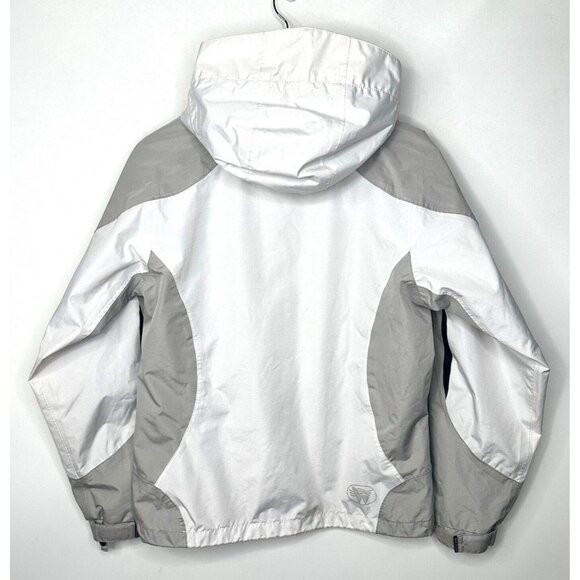 Wetskins Rain Jacket Womens Hooded Waterproof Full Zip Drawstrings White Size S - Picture 2 of 16